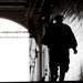A UM faculty member walks down the tunnel before Spring Commencement on Saturday, May 4. Daniel Brenner I AnnArbor.com
